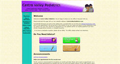 Desktop Screenshot of castrovalleypediatrics.com