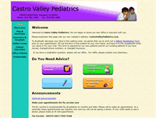 Tablet Screenshot of castrovalleypediatrics.com